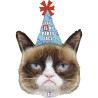 Balon urodzinowy "Grumpy Cat" - Party Face - 91 cm