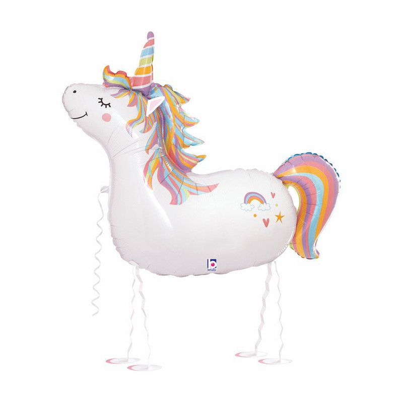 Foliowy balon chodzący - JEDNOROŻEC - 97 cm