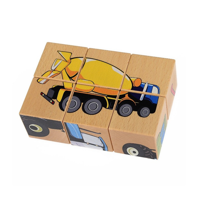 Pilch 110170 - Układanka Maszyny, 6 klocków