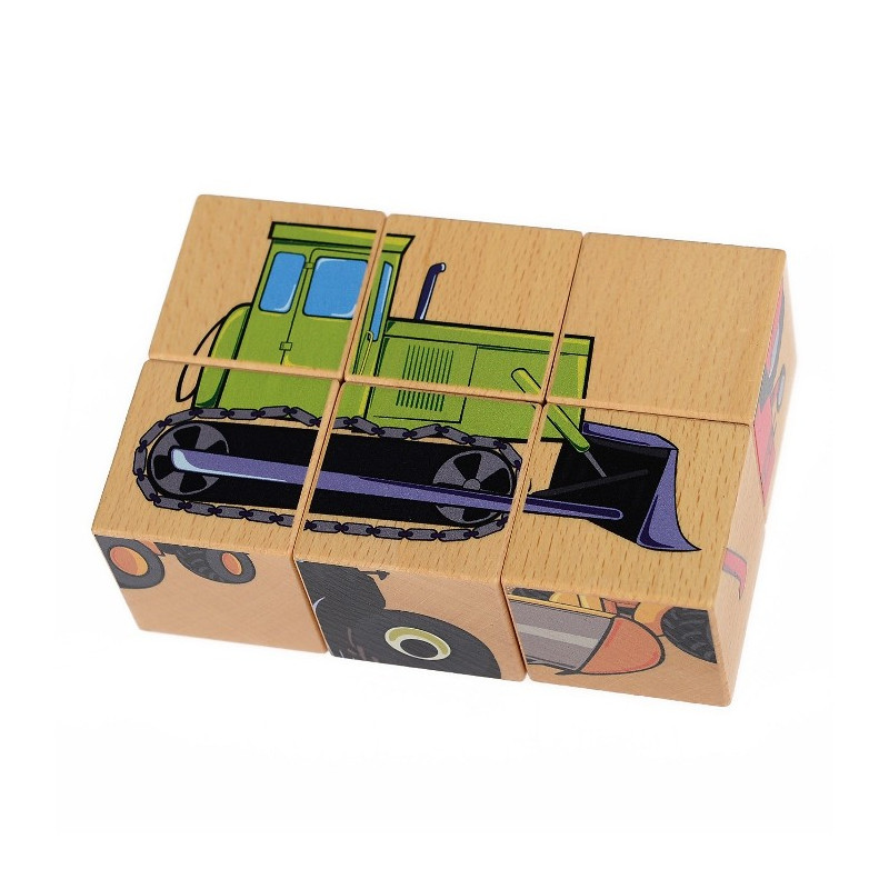 Pilch 110170 - Układanka Maszyny, 6 klocków