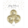 Balony Glossy na 30 urodziny - złote - 6 sztuk