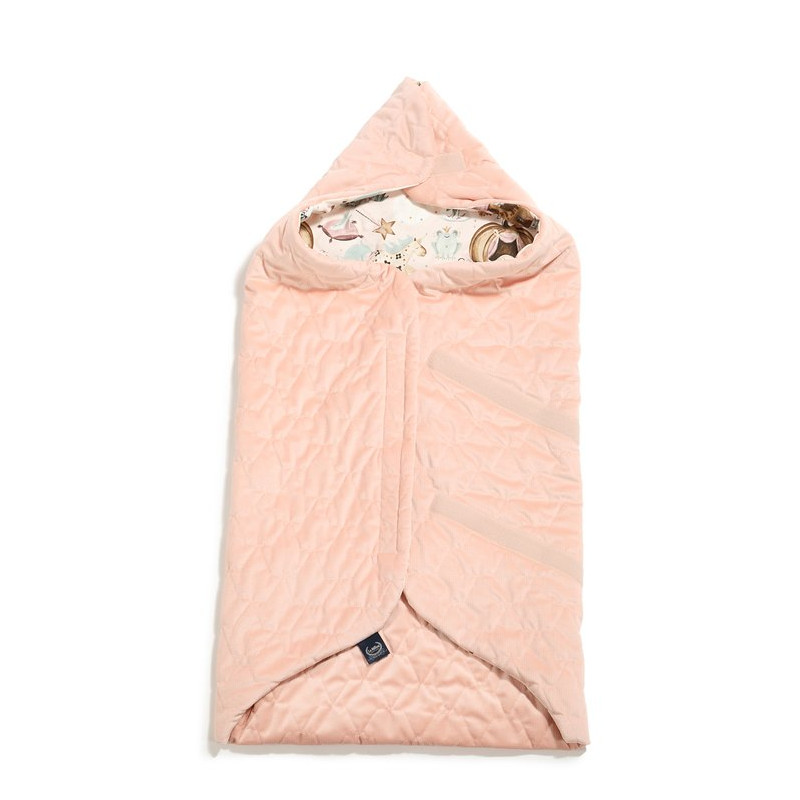 Kocyk do fotelika, Princess, velvet powder pink