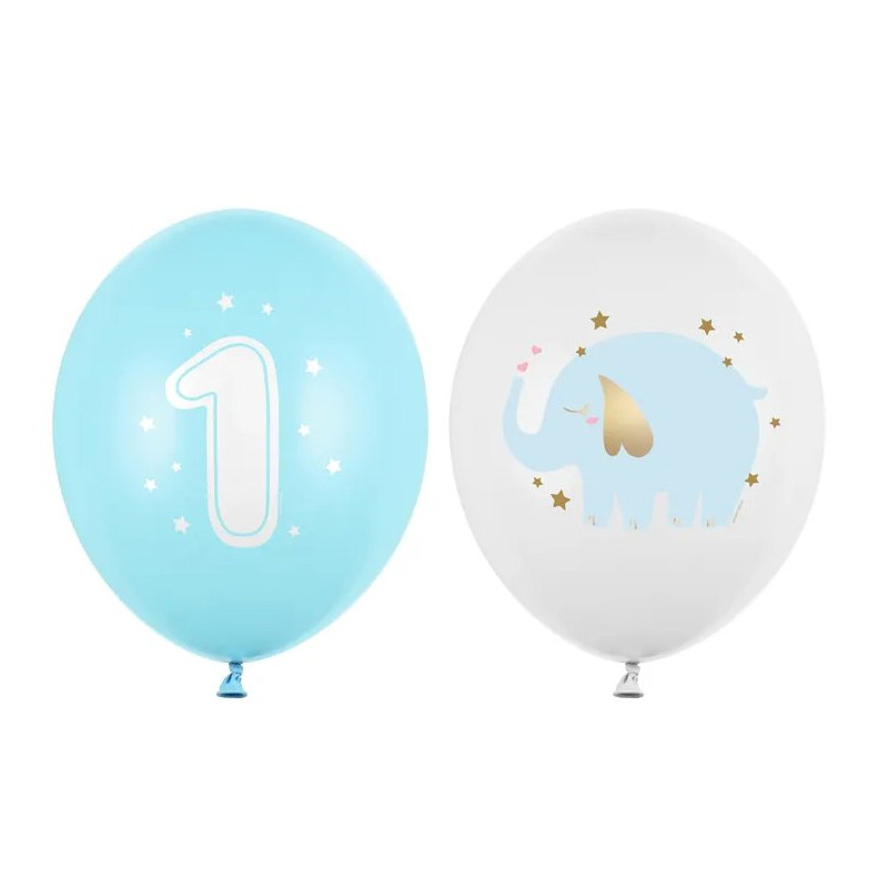 Balony na Pierwsze Urodziny Chłopca - Słonik - 30 cm