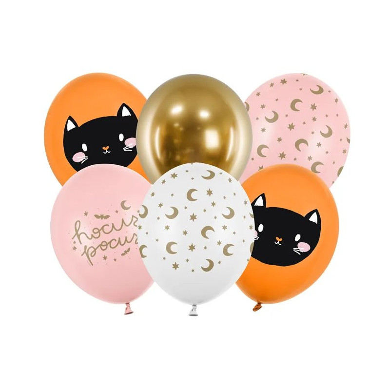 Balony na Halloween - Hocus Pocus - Zestaw 6 sztuk