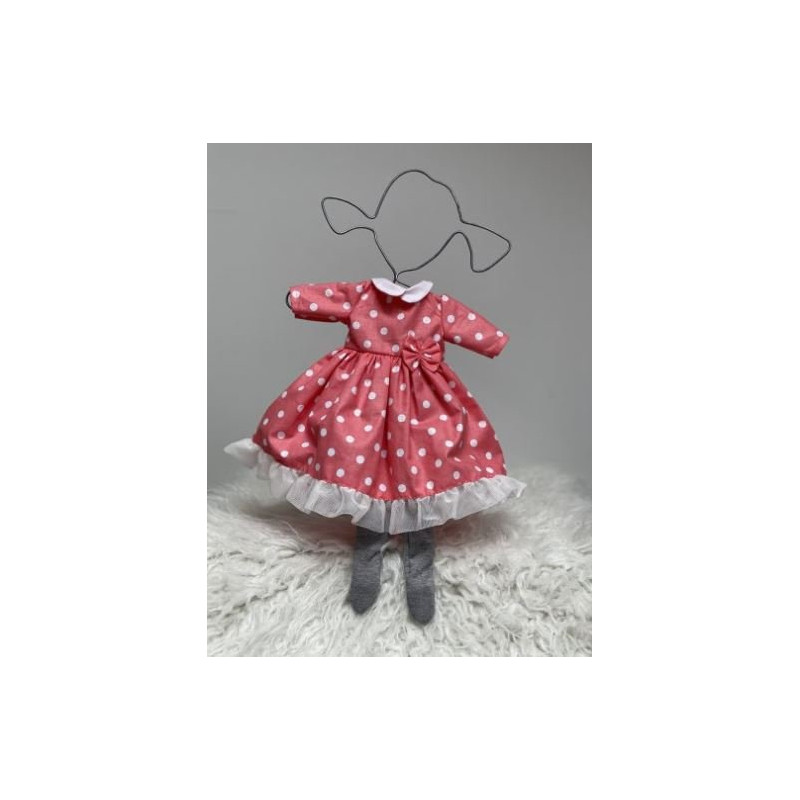 Ubranko dla lalki - Sukienka w grochy