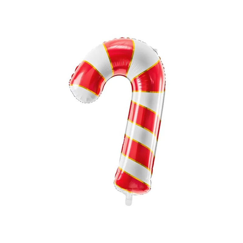 Balon foliowy - Cukrowa Laska - Czerwony - 50 x 82 cm