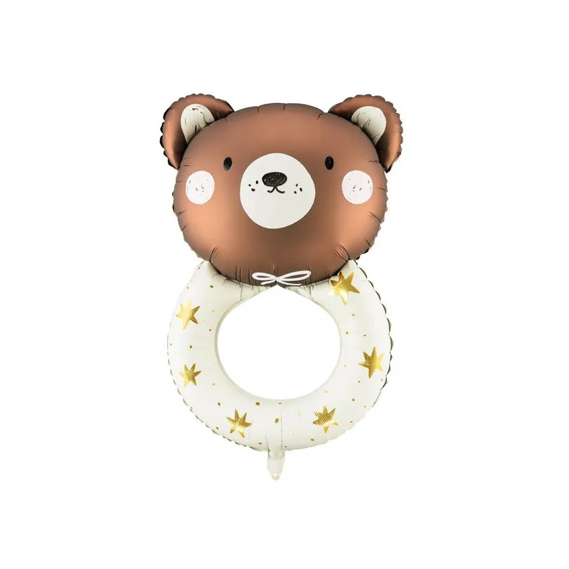 Balon foliowy "Grzechotka - Miś" - 61 x 88 cm