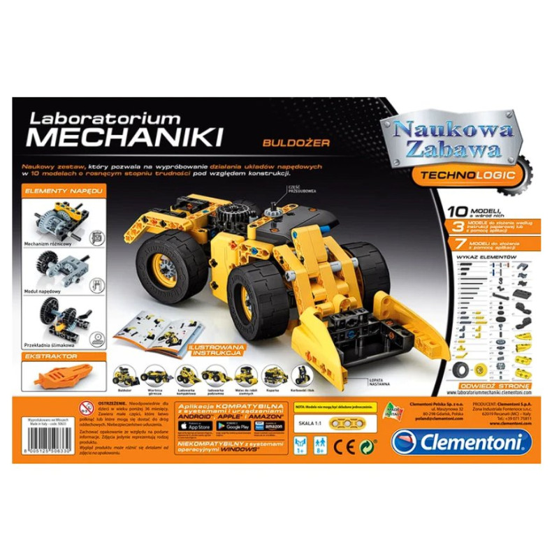 Clementoni - Buldożer - Laboratorium mechaniki