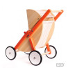 Drewniany wózek spacerówka dla lalek - Bajo 74230 - pomarańczowy