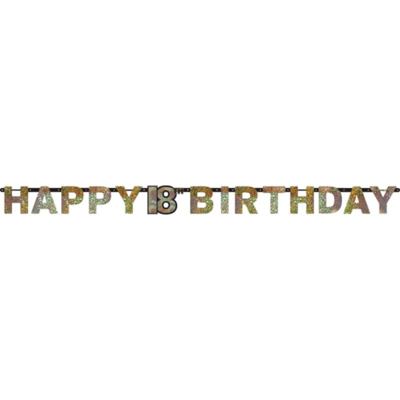 Girlanda na 18 Urodziny "Happy 18th Birthday" -  213 x 16.2 cm