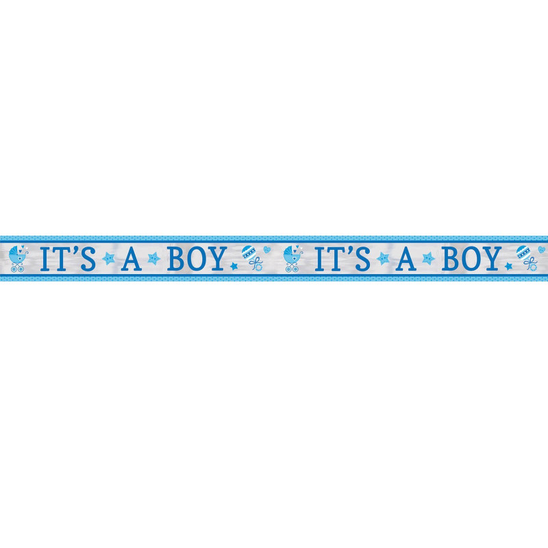 Baner Foliowy na Baby Shower "It's a Boy" 7.62 x 12.7 cm