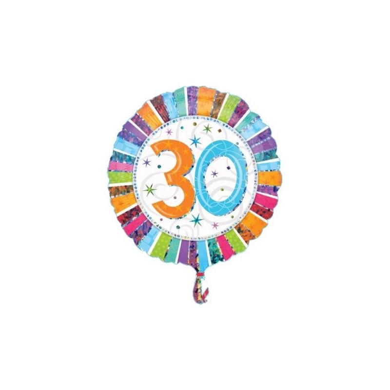 Balon urodzinowy z helem - 30te urodziny