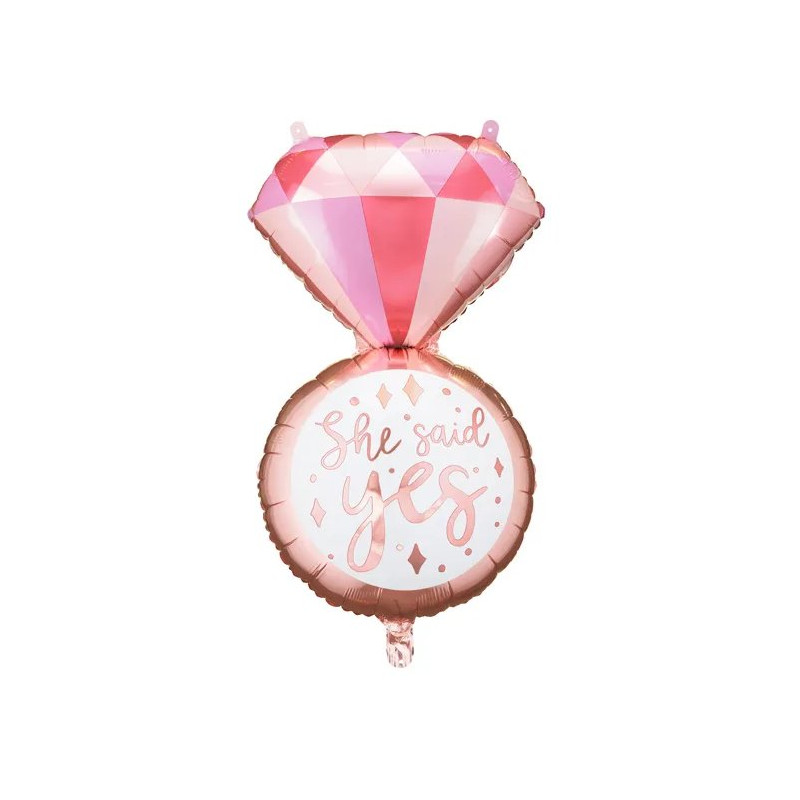Balon Pierścionek "She Said Yes" - Wieczór Panieński - 95 cm