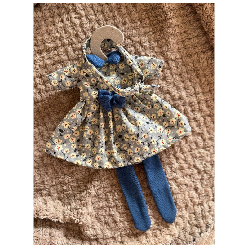 Ubranko dla lalki, Sukienka w kwiatuszki