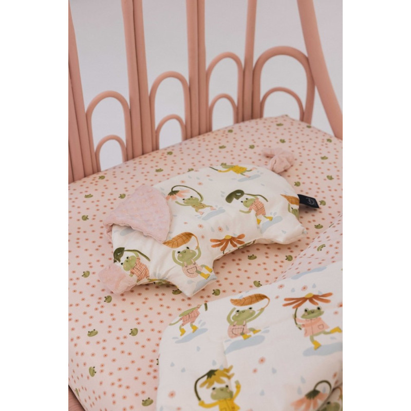 Poduszka Sleepy Pig, Frogs, Powder Pink, La Millou