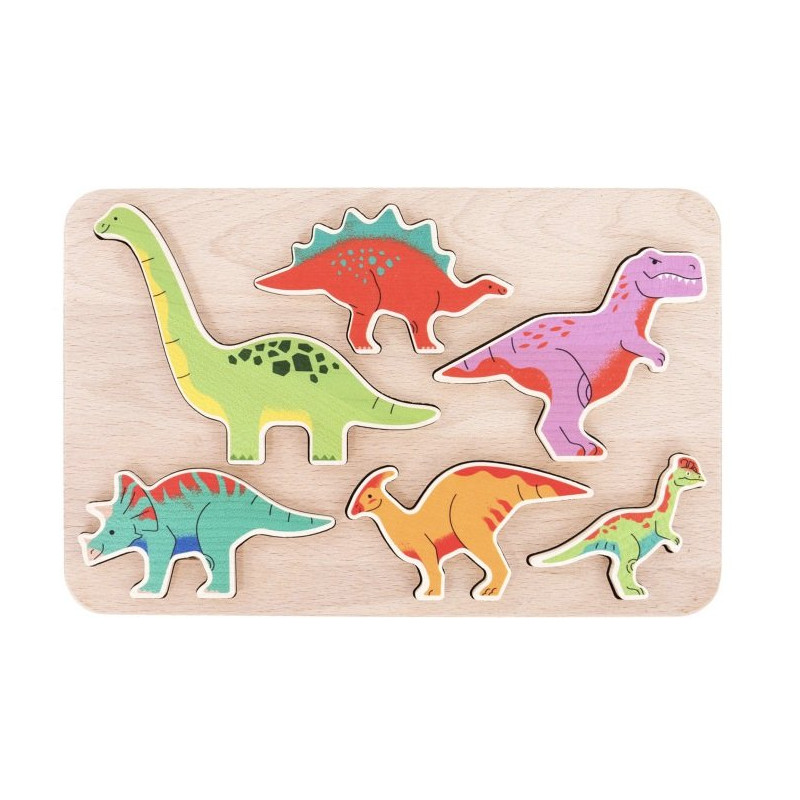 Dino sorter, Bajo 97340, drewniana układanka dinozaury