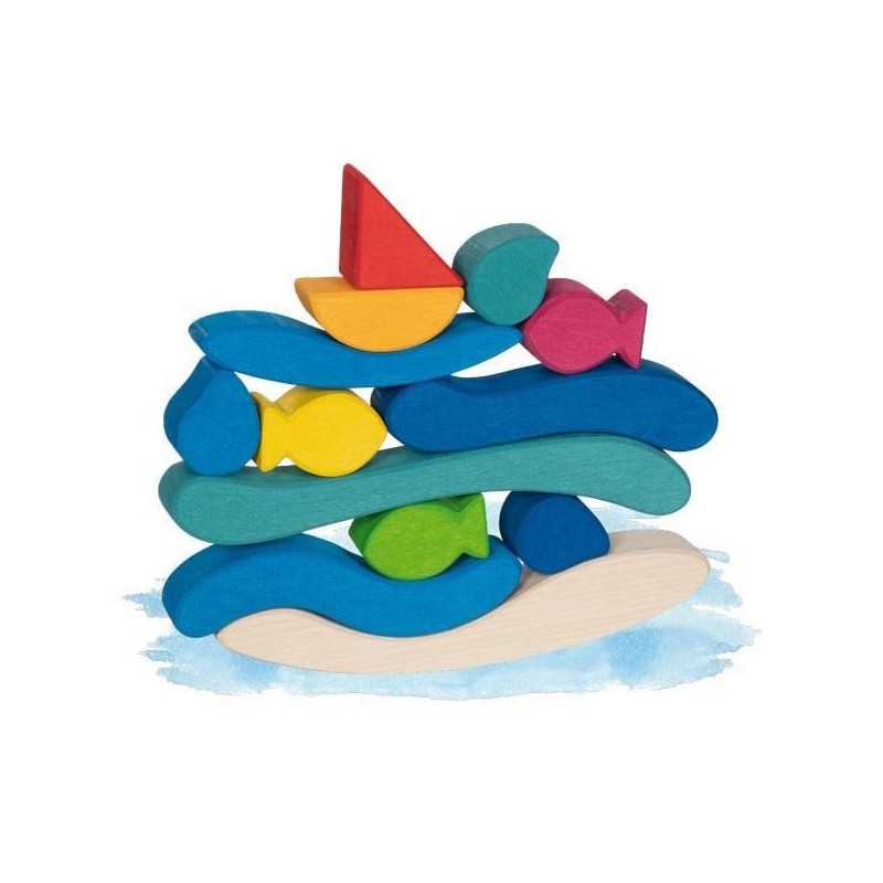 Drewniana układanka, Wodny świat, Goki 58361