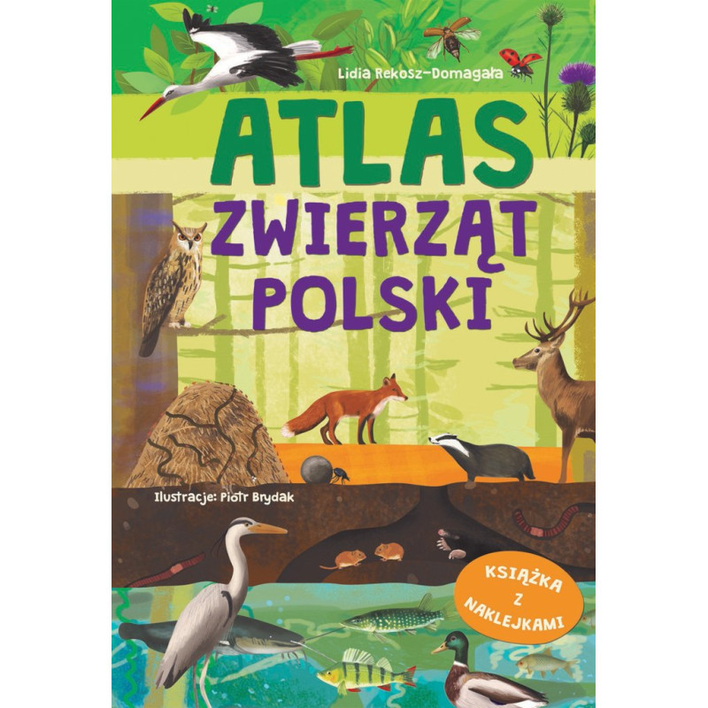Atlas zwierząt Polski, Książka z naklejkami