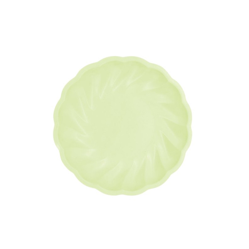 Talerzyki okrągłe Vert Decor - zielony - 23 cm - 6 szt