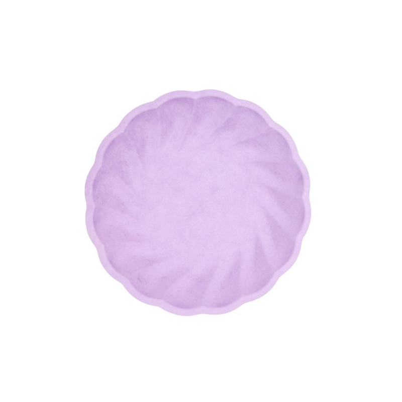 Talerzyki okrągłe Vert Decor - fioletowe - 23 cm - 6 szt