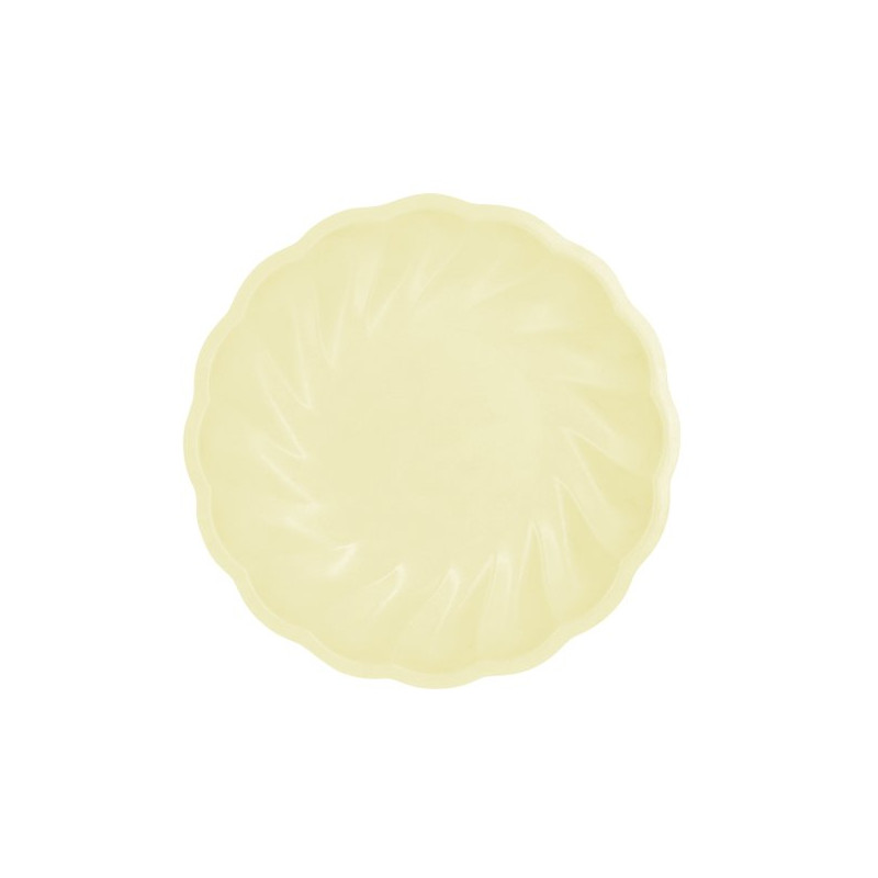 Talerzyki okrągłe Vert Decor - żółte - 23 cm - 6 szt