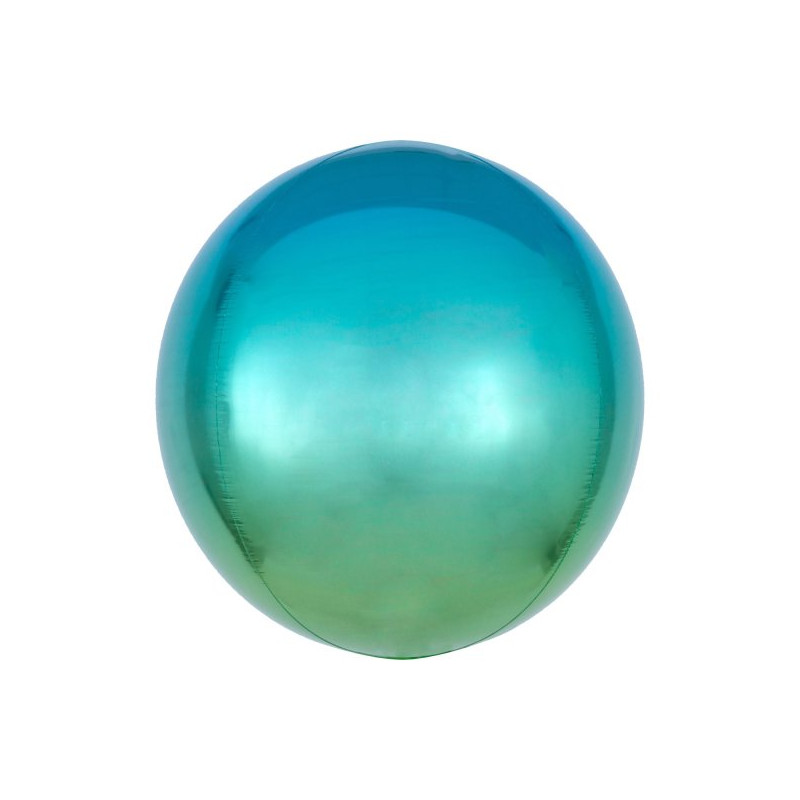 Balon Orbz Kula Dekoracyjna - "Blue & Green" 38 x 40 cm