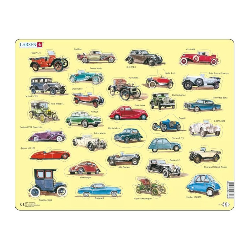 Larsen, puzzle edukacyjne, Samochody