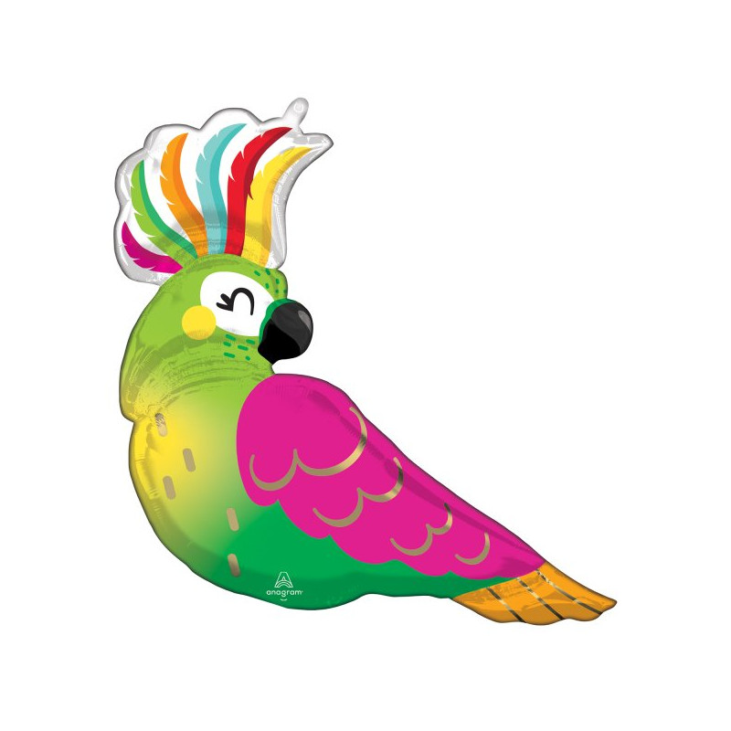 Balon foliowy - Tropikalna Papuga - 78 cm x 71 cm