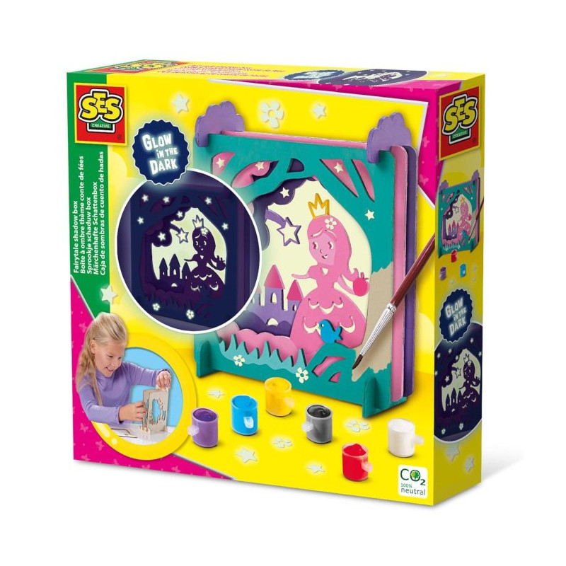 Bajkowe pudełko cieni świecące w ciemności - SES Creative