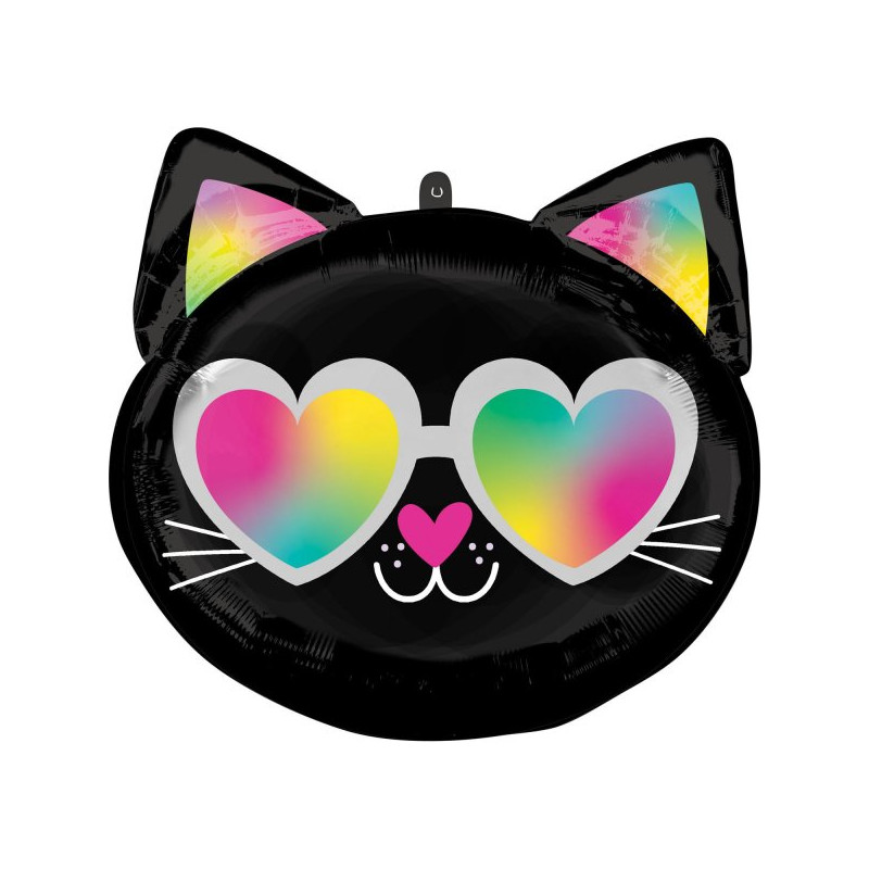 Dwustronny balon Kotek - Cool Kitty - 43 cm