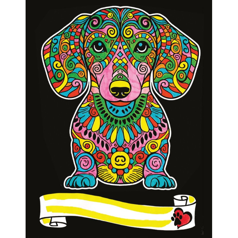 Kolorowanka Welwetowa A4 - Jamnik