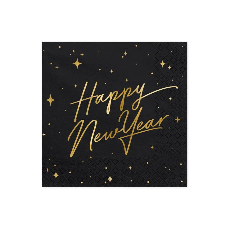 Serwetki "Happy New Year" - 20 sztuk - 33x33 cm