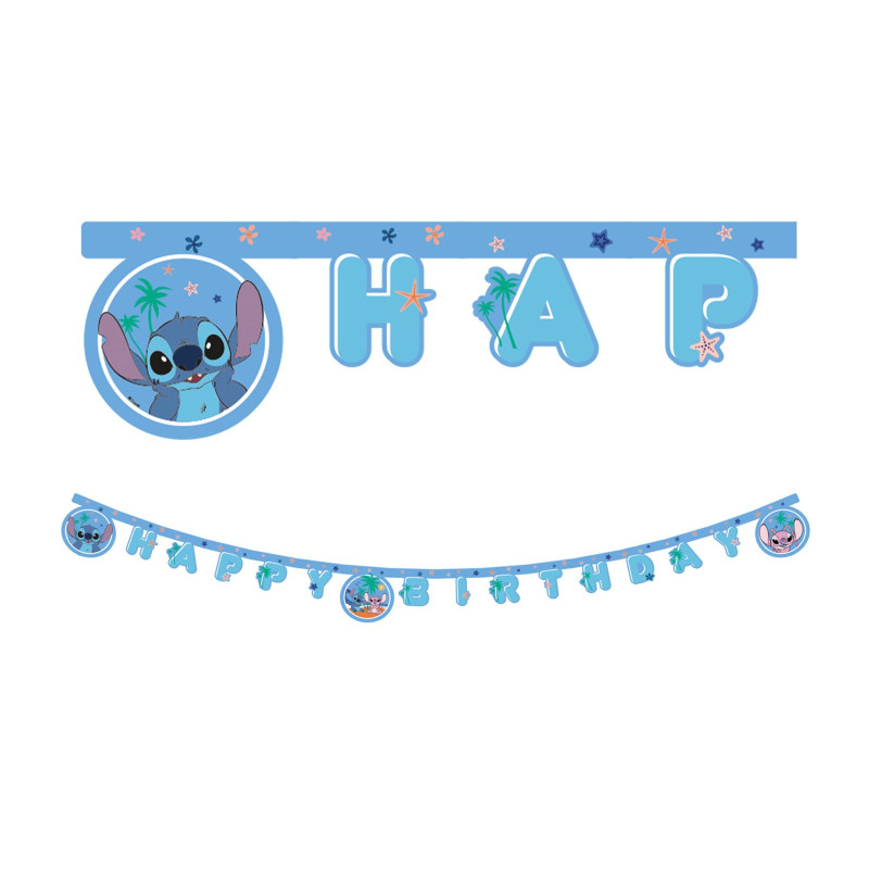 Girlanda Happy Birthday  "Lilo i Stitch" - Disney - 160 cm