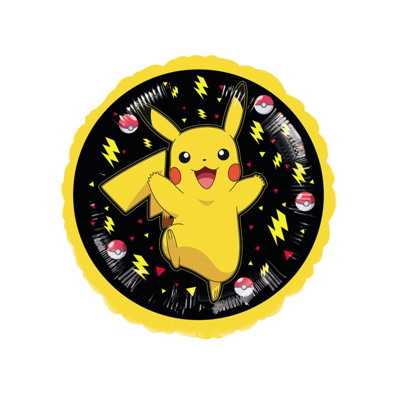 Okrągły Balon foliowy Pokemon - Pikachu - 43 cm