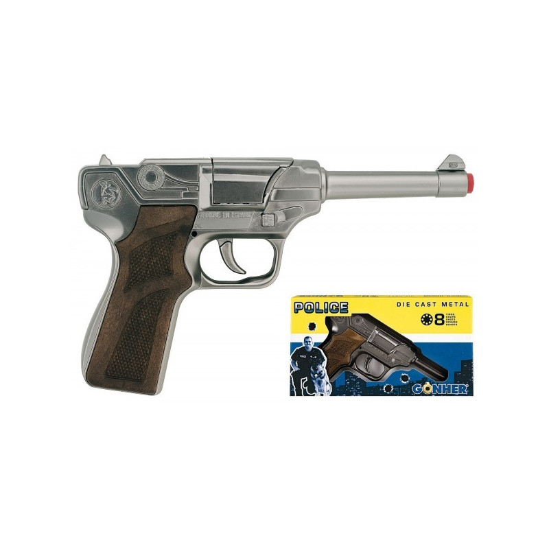 Policyjny pistolet na kapiszony - METAL (8 kapiszonów)