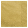 Złote serwetki papierowe - metalizowane - 20 sztuk - 33 x 33 cm