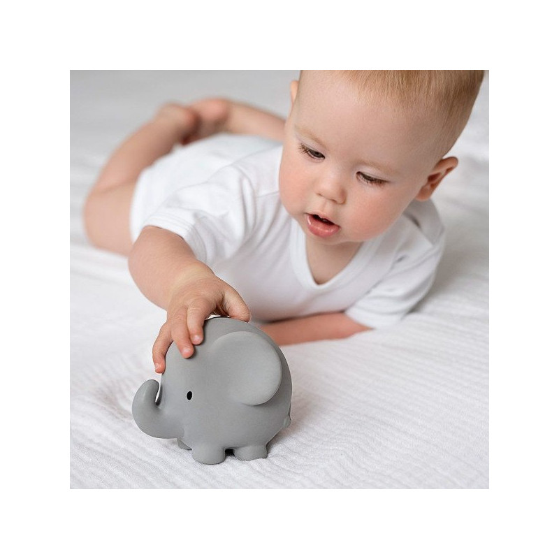 Tikiri Safari - Słonik - grzechotka i gryzak z naturalnej gumy