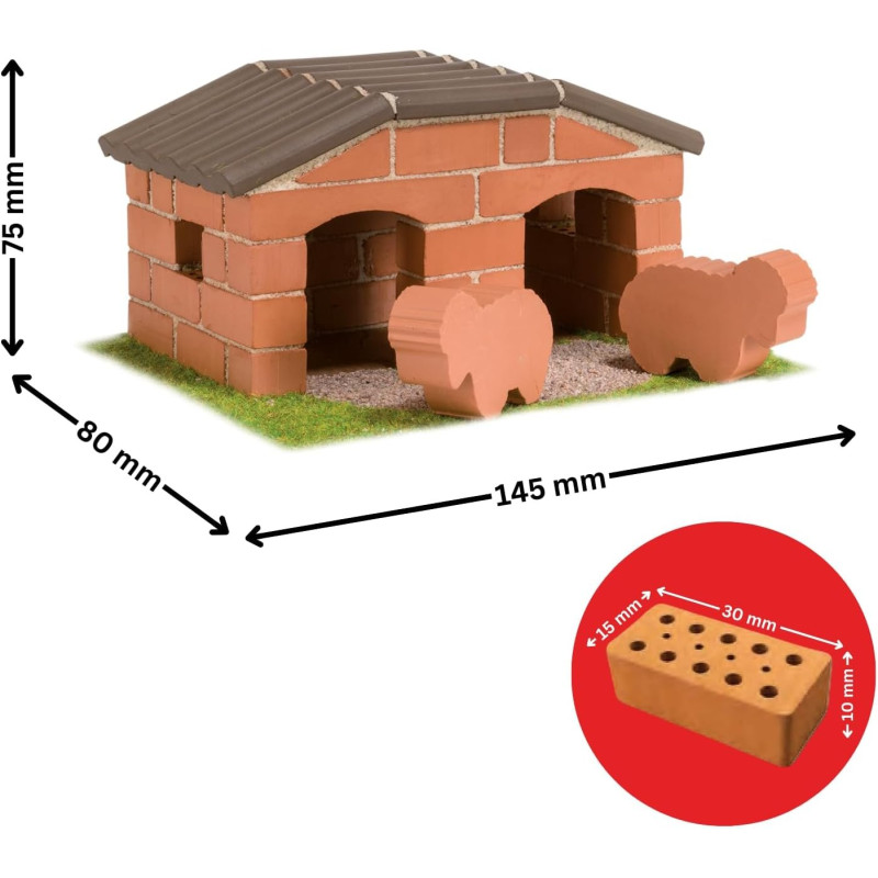 Teifoc 4015 - Zagroda z owieczkami - dokładne wymiary budowli