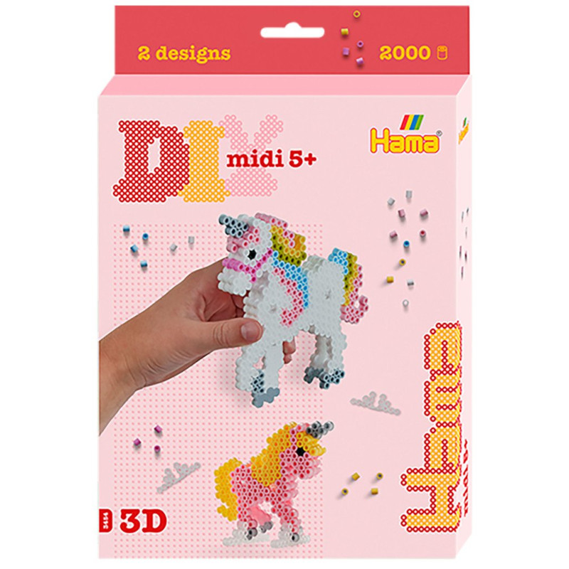 Koraliki Hama 3453 - Jednorożce 3D