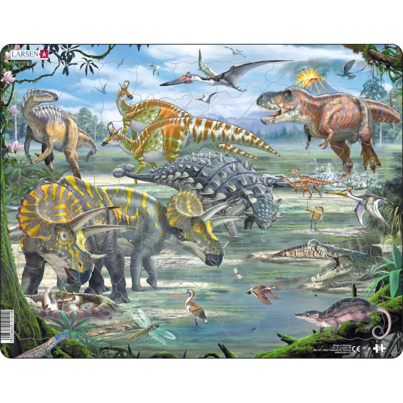 Dinozaury z okresu kredowego, puzzle Larsen