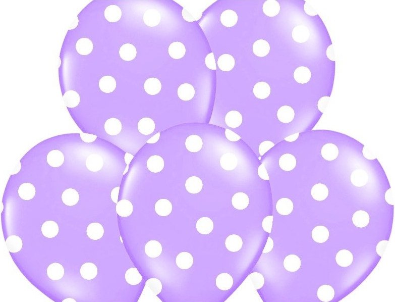 balony w kropki, grochy, chmurki, kwiatki oraz gwiazdki - lateksowe