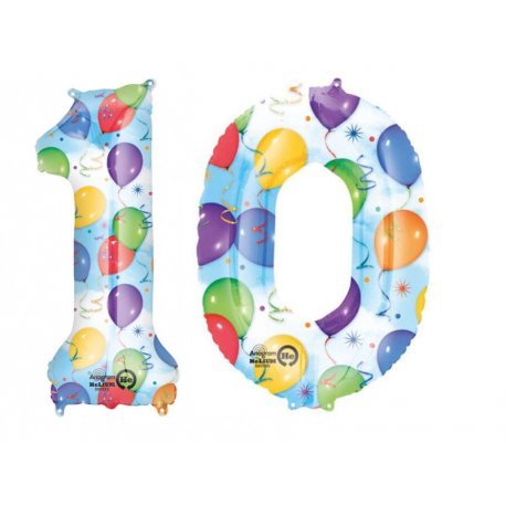 balony cyfry kolorowe