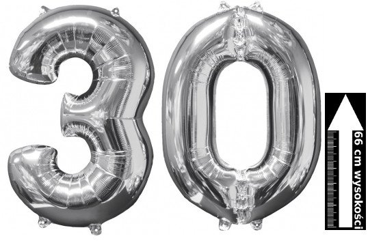 balony cyfry 66 cm wysokie