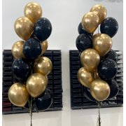 Bukiet z balonów czarnych i złotych